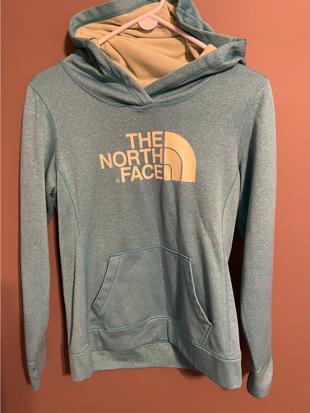 The North Face Women's Heathered Teal Pullover Hoodie